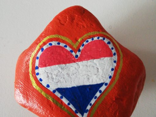 Rood wit blauw hart